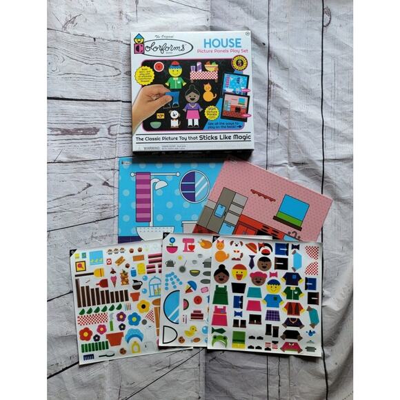 Colorforms Brand House Play Set In Box Activity Sets - Picture 2 of 9